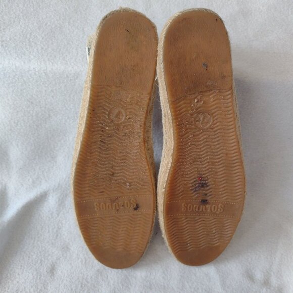 Soludos Wink Canvas Espadrilles 7 Cute Jason Polan Natural Jute Slip Ons - Picture 11 of 12